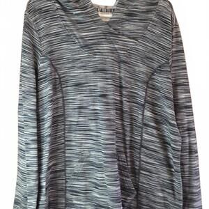 Danskin Now Women's Hoodie Size 3X Gray/White